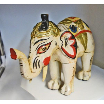 Elefant aus Holz bunt...