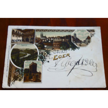 Postkarte Gruß aus Eger...