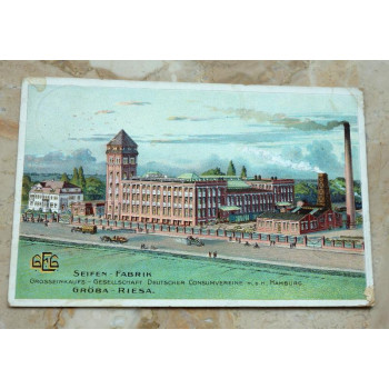 Postkarte Seifeb Fabrik...