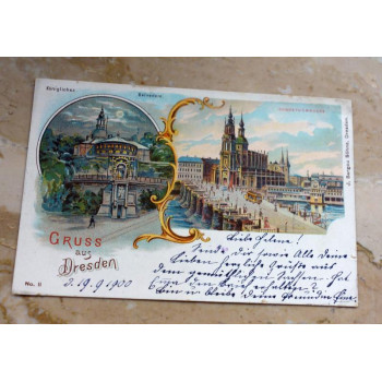 Postkarte Gruß aus Dresden...