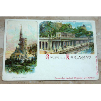 Postkarte Gruß aus Karlsbad...