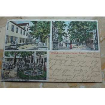 Postkarte Seidenkarte Gruss...