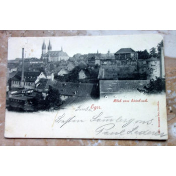 Postkarte Eger Blick vom...