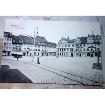 Postkarte Weimar Marktplatz...