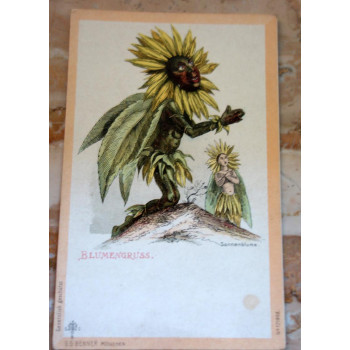 Postkarte Blumengruß um 1900