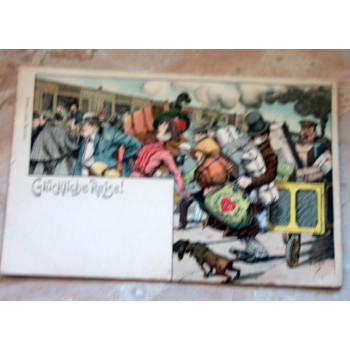 Postkarte Glückliche Reise...