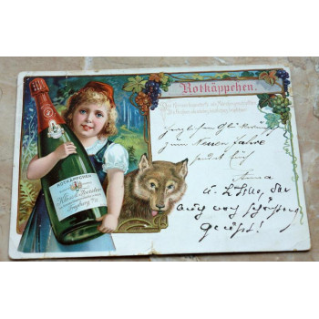 Postkarte Rotkäpchen mit...
