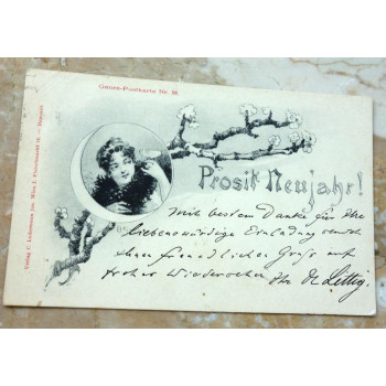 Postkarte Prosit Neujahr...