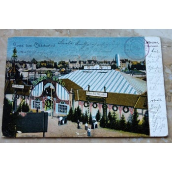 Postkarte Oktoberfest Bräu...