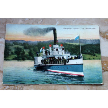 Postkarte Dampfer Gisela am...