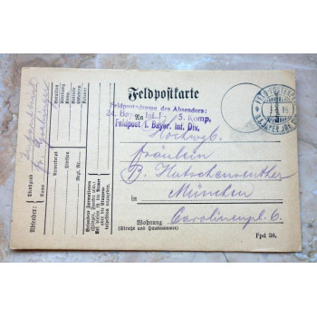 Postkarte Feldpostkarte 5....