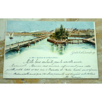 Postkarte Geneve at le Mont...