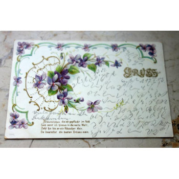 Postkarte Gruss mit Vers...