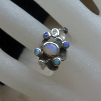 Ring mit 6 Opale in 925er...