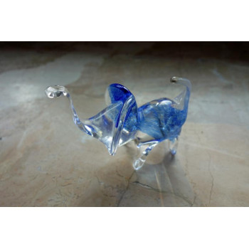 Elefant aus Glas blau...