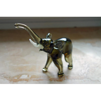 Elefant aus Glas Braun...