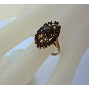 ~Granatring Ring mit Granat...