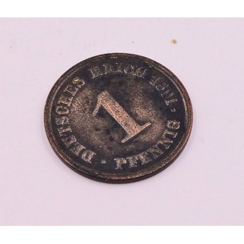 Münze Coin 1 Pfennig 1891...